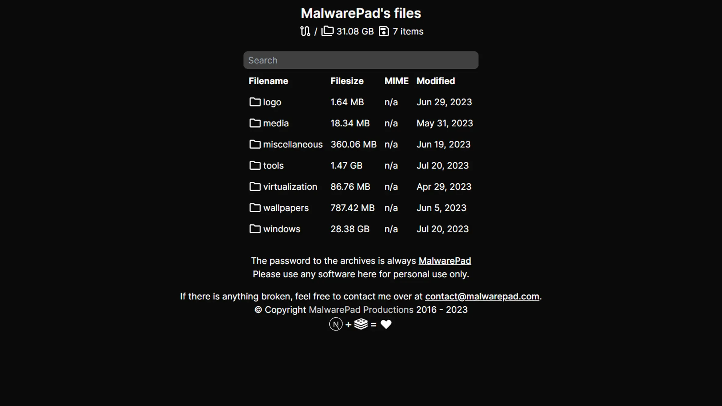 The files.malwarepad.com mirror.